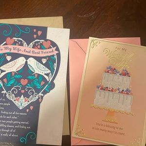 Two new greeting cards for wife Dayspring anniversary and birthday